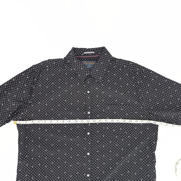 P & K Cuffs Men's Black & White Button Down Short Sleeve Shirt - Size XL - GUC - Picture 9 of 10